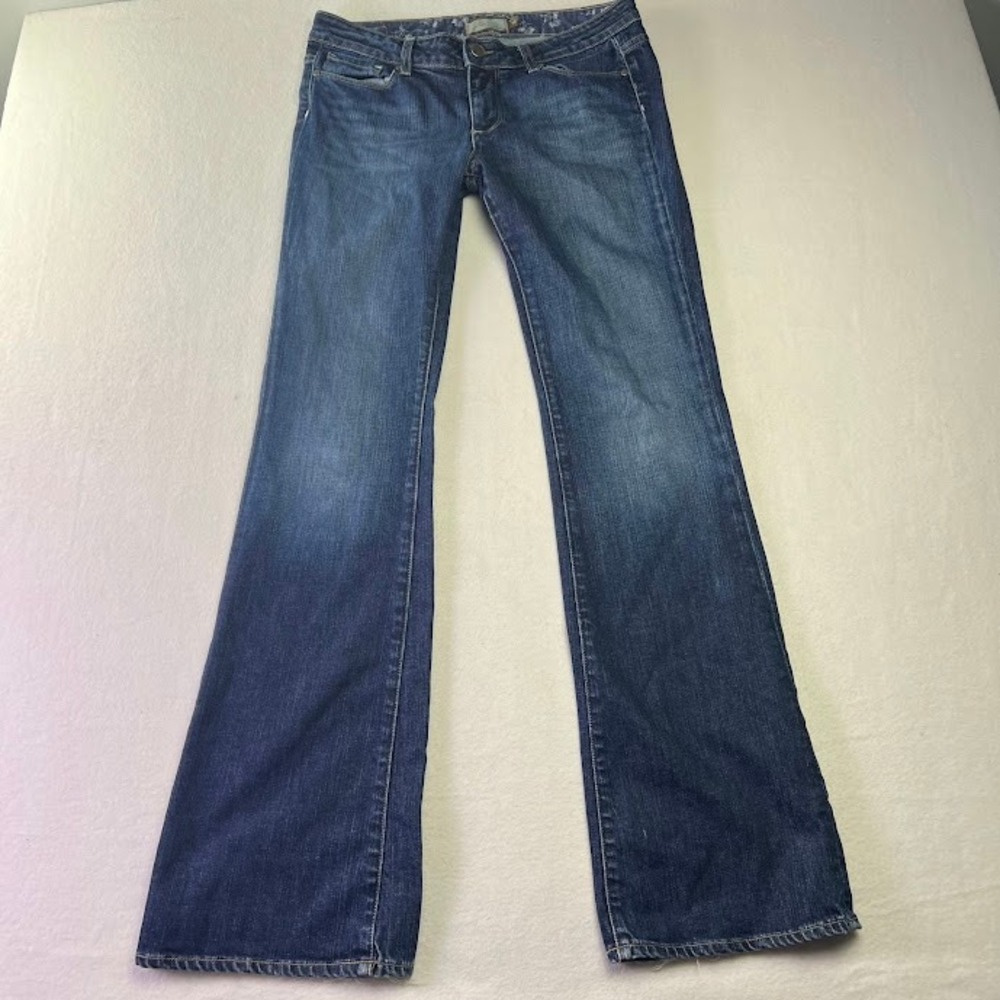 Paige Hollywood Hills Jeans Womens 30 Blue‎ Bootcut Stretch Denim